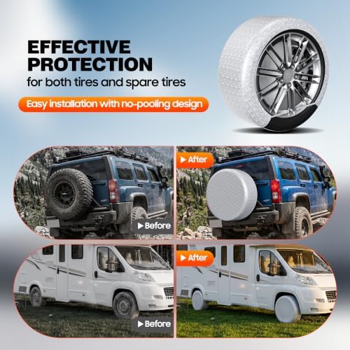MOONET Oxford Fabric Tire Covers Sliver 2-Pack, - Image 6