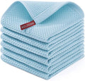 Homaxy 100% Cotton Waffle Weave Kitchen Dish Cloths 6-Pack, Sky Blue by Homaxy
