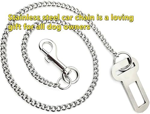 Stainless Steel Dog Car Seat Belt – 31.5" Heavy Duty Pet Safety Restraint Cable - Image 3