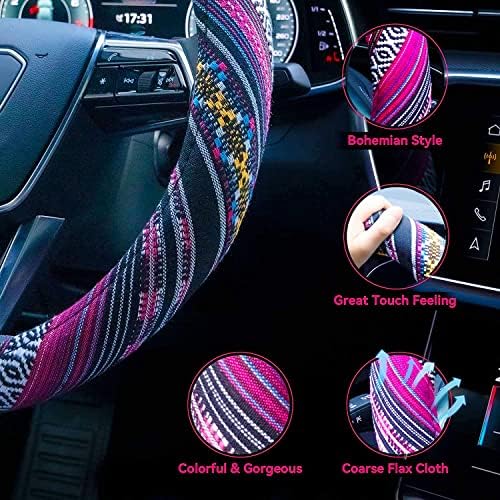 Boho Steering Wheel Cover Elastic Microfiber - Image 3