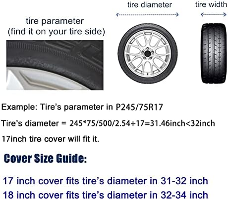 Black White American Flag Spare Tire Cover - Image 6