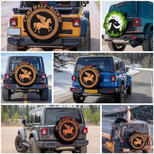 GENANY Mythical Winged Art Thick PVC Leather Spare Tire Cover Size 14 - Image 7