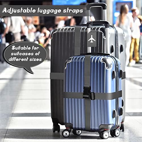 Weewooday 8 Pcs Luggage Straps Suitcase Tags Set - Image 5