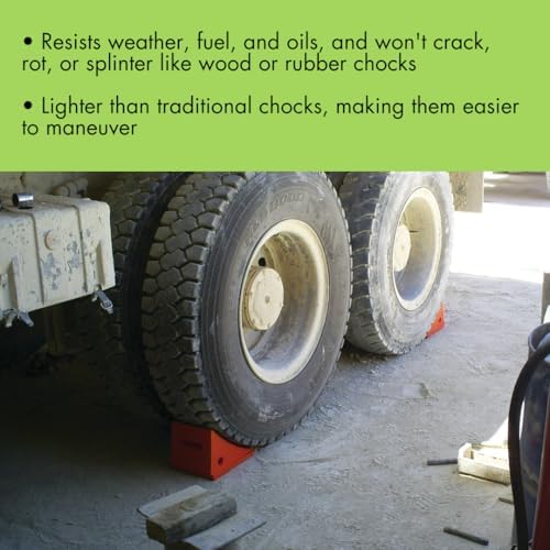 Checkers Roped Pair of Large Wheel Chocks - Image 3