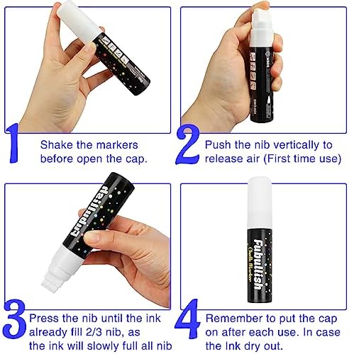 Window Chalk Markers for Cars 5 Pack Washable, Big Chalkboard Markers for Car - Image 5