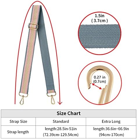 ZOOEASS Wide Shoulder Strap Adjustable Replacement Belt Crossbody Canvas Bag - Image 5