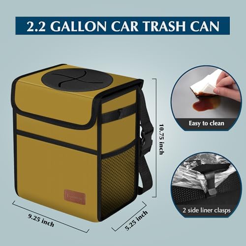 Femuar Car Trash Can with Lid - Image 2
