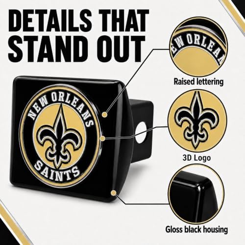 New Orleans Saints Trailer Hitch Cover - Image 4