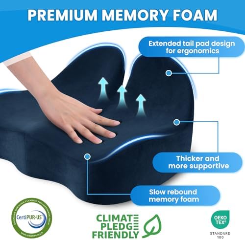 CushZone Ergonomic Seat Cushion, Sciatica Support - Image 3