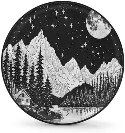 Rv Spare Tire Cover Wheel Mountain Moon Forest Tire Covers Wheel Protectors by FengQuGou