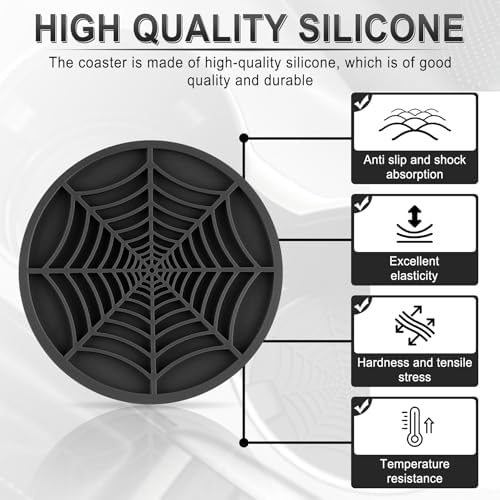Alpmosn 4PCS Spider Web Car Coasters - Image 3