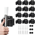 JAMEND CLXP 12PCS Broom and Mop Holder, Heavy Duty Garden Tool Organizer Rack by JAMEND+CLXP