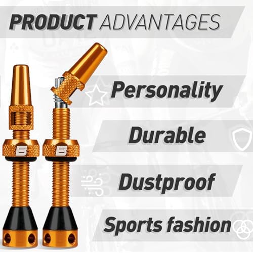 BWSHLF Tubeless Presta Valve Stem 40/44/55/60/65/80/100 mm, Super Light Alloy - Image 3
