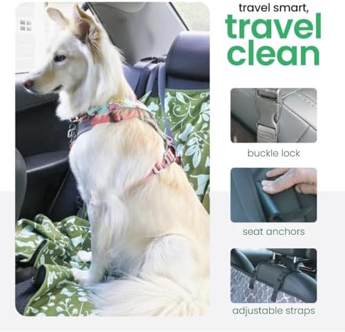 Molly Mutt Light Green Dog Car Seat Cover, GOTS-Certified Cotton - Image 6