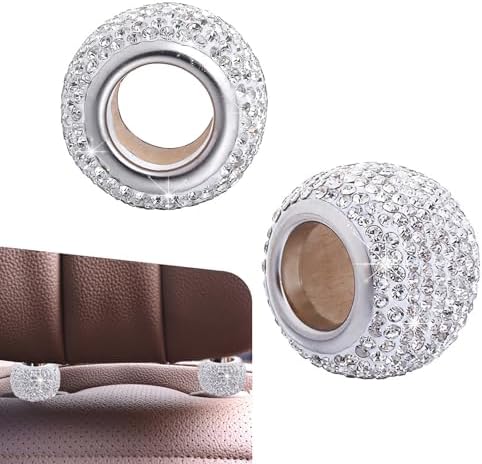 2 PCS Bling Car Headrest Collars, Crystal Head Rest Decor Collars, Interior by Unknown