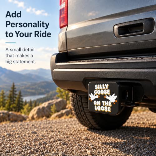 Silly Goose on the Loose Trailer Hitch Cover, 2 Inch Rubber Receiver Plug - Image 7