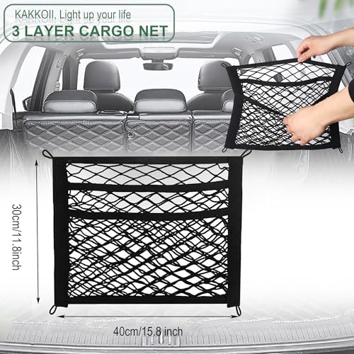 3 Layer Small Cargo Net, Cargo Storage Pocket Net, Mesh Elastic Pouch Organizer - Image 2