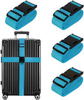 Chelmon Luggage Straps for Suitcases TSA Approved Travel Essentials 8 Pack by Chelmon