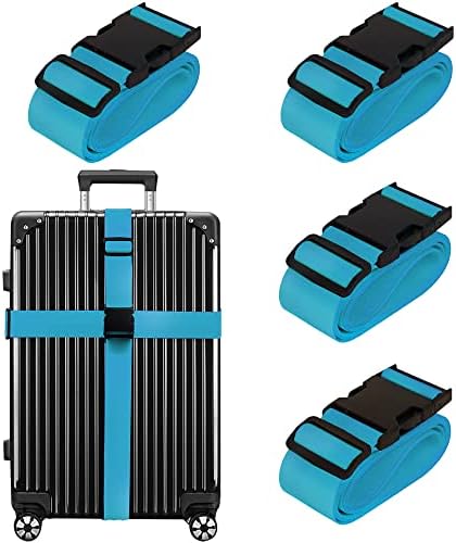 Chelmon Luggage Straps for Suitcases TSA Approved Travel Essentials 8 Pack by Chelmon