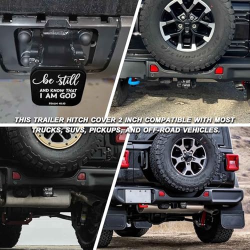 Be Still Know I Am God Tow Hitch Covers Heavy Duty Rubber Trailer Hitch Cover - Image 5