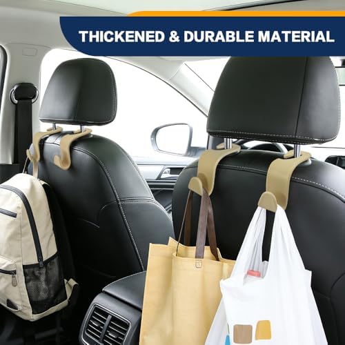 4PCS Car Seat Headrest Hooks, Car Purse Hook, Seat Back Organizer Storage - Image 6