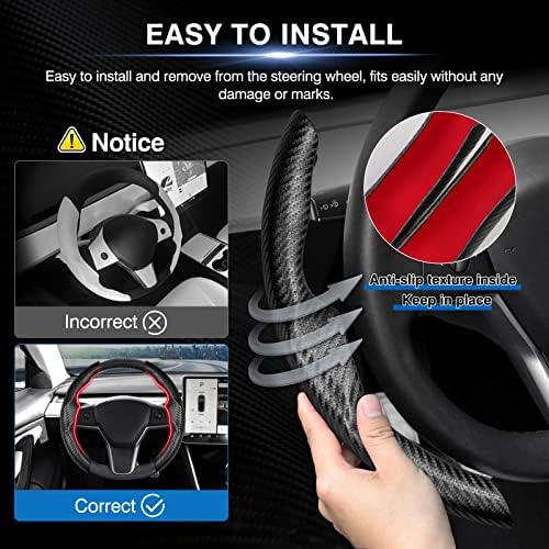 Canvcle Steering Wheel Cover for Tesla Model 3/Y 2016-2025 2026 - Image 6