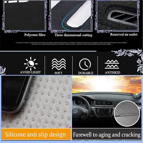 Dashboard Mat Cover for Kia Soul 2010 2011 2012 2013 Nonslip Center Console - Image 4