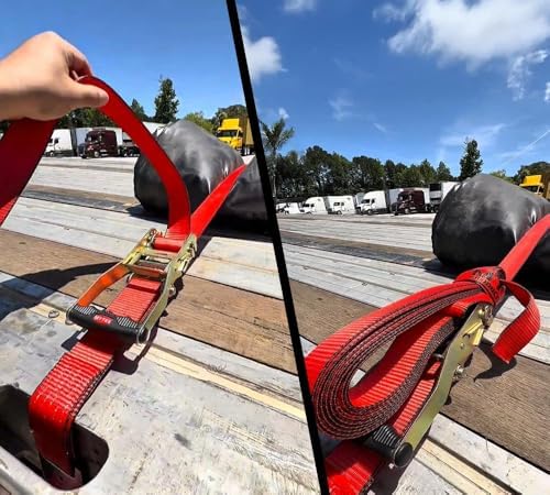 Mytee Products 2" x 30' Ratchet Straps w/Flat Hook, WLL 3, 333 Trailer Tie Down - Image 6