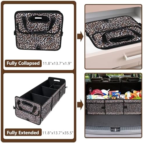 AOPHY Leopard Print Car Trunk Organizer - Image 5
