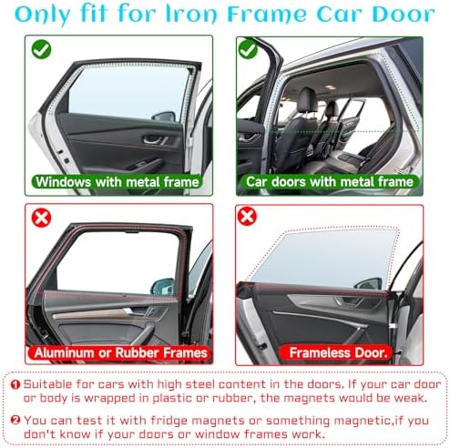 Magnetic Car Window Shades, 2 Packs Car Sun Shades - Image 5