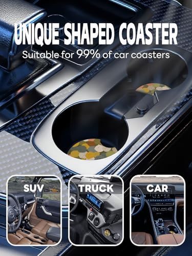 WOCOCN Car Coasters, Cup Holder Coasters - Image 6