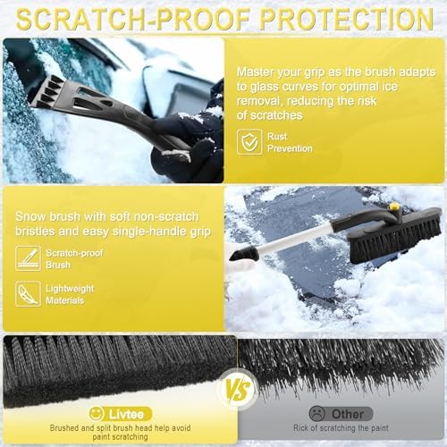 LivTee 32" Extendable Ice Scraper & Snow Brush - Image 2
