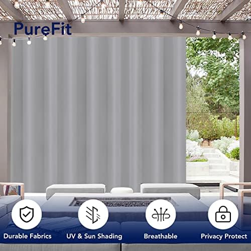 PureFit Outdoor Curtains for Patio Waterproof Weatherproof Outside Curtains - Image 3