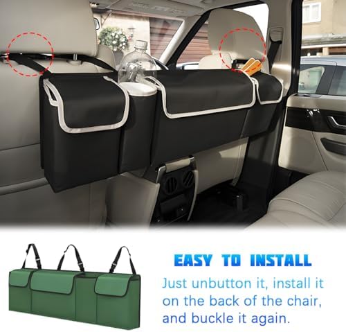 Car Trunk Organizer with Lid, Large Waterproof Vehicle Backseat Hanging Storage - Image 4