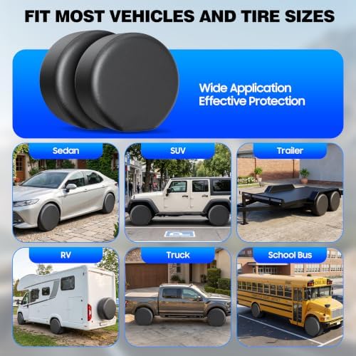 Moonet Thickened PVC Leather Tire Cover, Universal Fit 19-22" - Image 3