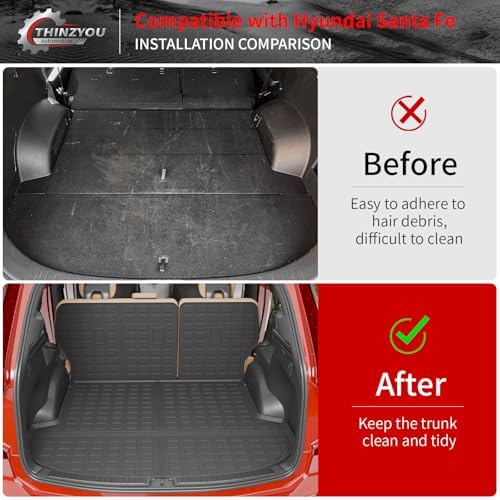 Cargo Mat & Backrest Mats for 2021-2023 Hyundai Santa Fe 5 Seats - Image 2