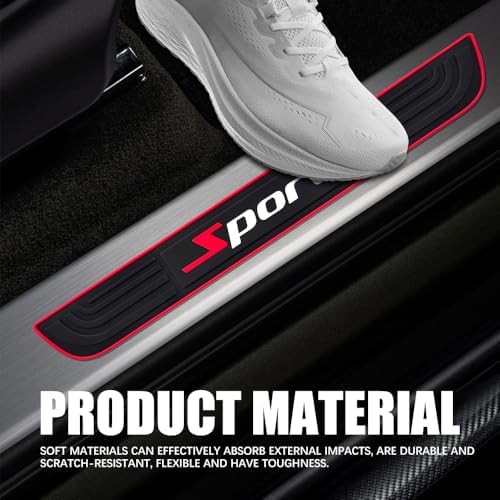 4PCS Car Door Sill Protector, Car Door Edge Guards, Anti-Scratch Rubber Auto - Image 3