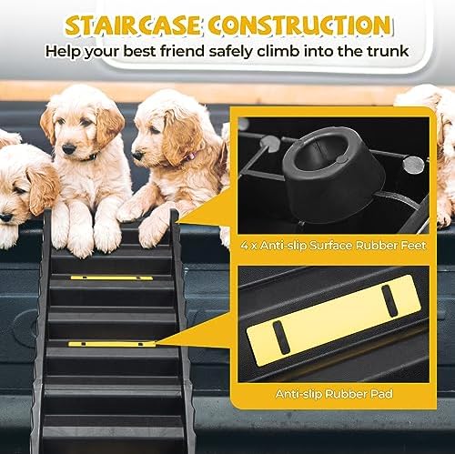 COZIWOW Portable Dog Car Ramps 61" L Folding High Traction Pet Stairs - Image 6