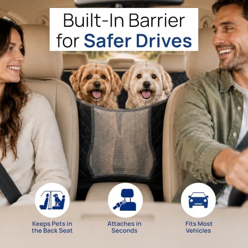 Dog Car Seat Cover for Back Seat, Waterproof Hammock - Image 4