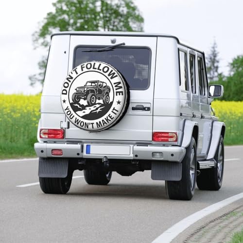 Don't Follow Me Spare Tire Cover SUV Trailer Truck RV 15 Inch - Image 7