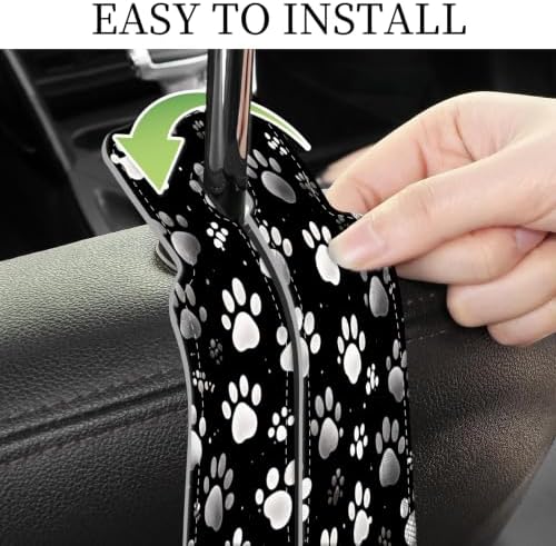 PU Leather Car Seat Hook, Storage Headrest Hanger, Cute Car Backseat Organizer - Image 5