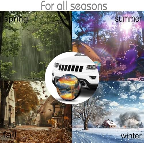 Landscape Mountains Painting Spare Tire Cover - Image 5