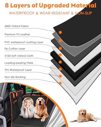 Back Seat Extender for Dogs- Dog Car Seat Cover for Back Seat Bed for Car - Image 3