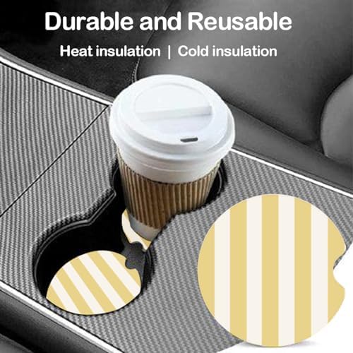 Ceramic Car Coasters – Absorbent Car Cup Holder Coaster Set - Image 4