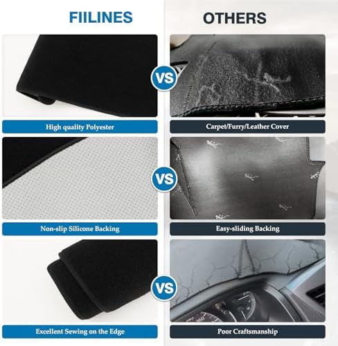 FIILINES Dash Cover for 2007-2012 Nissan Altima, Dashboard Mat Exact Fit for - Image 5