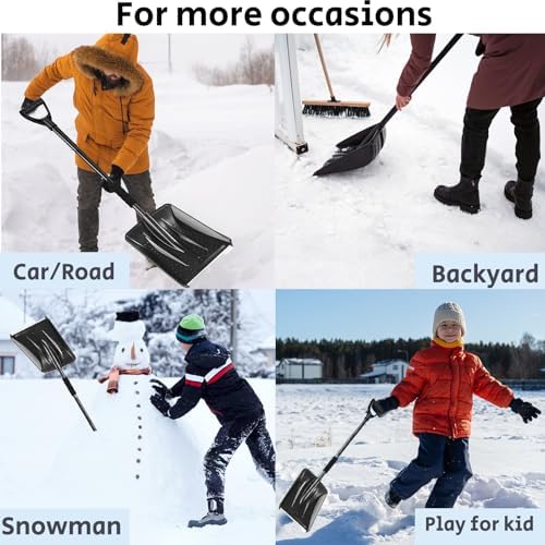 Snow Shovel for Car and Driveway, 42.5" Detachable Emergency Shovel, - Image 6