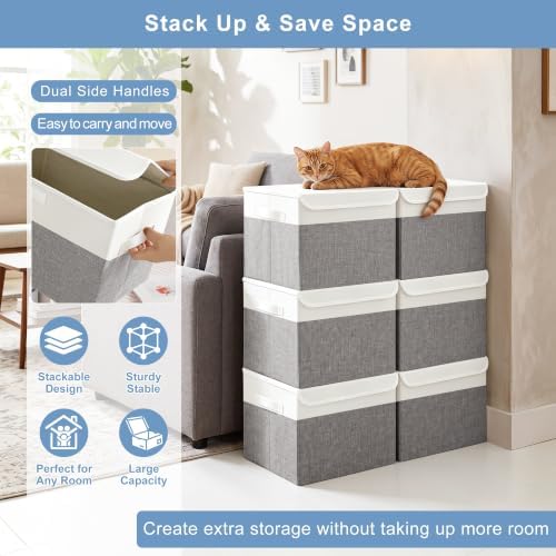 Bagnizer Large 17" 42 Quarts Collapsible Stackable Storage Bins - Image 5