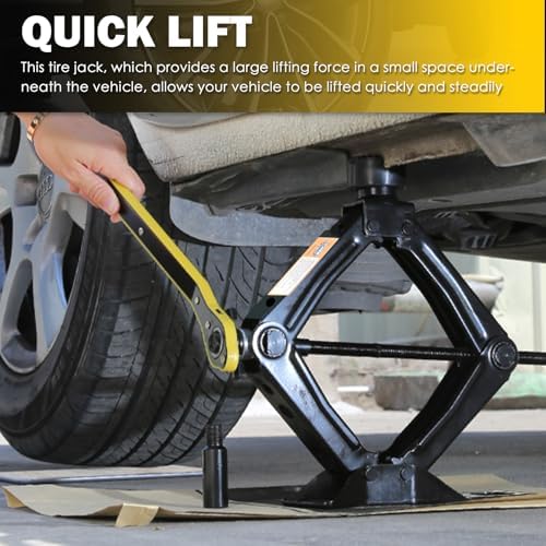 1.5T Scissor Jack for Car, Heavy Duty Scissor Car Jack Kit - Image 4
