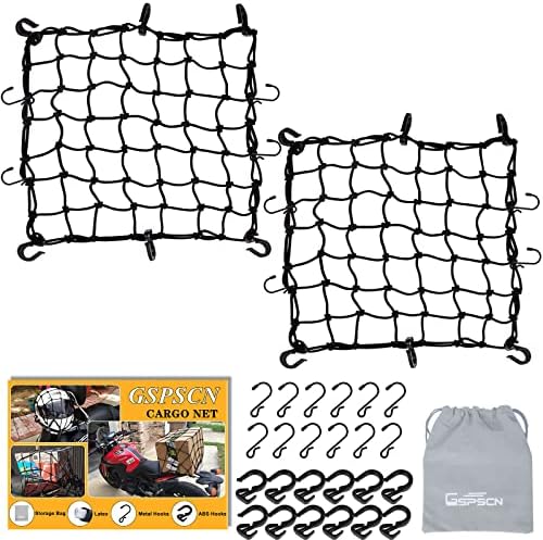 GSPSCN 16"x16" Portable Heavy Duty Cargo Net Stretches to 47"x47" by GSPSCN