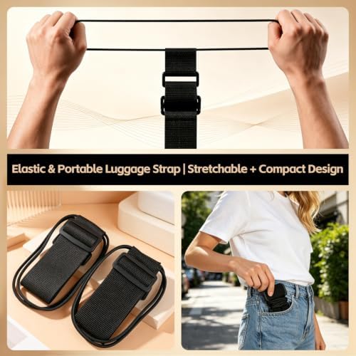 Luggage Straps for Suitcases, 2 Pack Adjustable Luggage Connector Straps - Image 5
